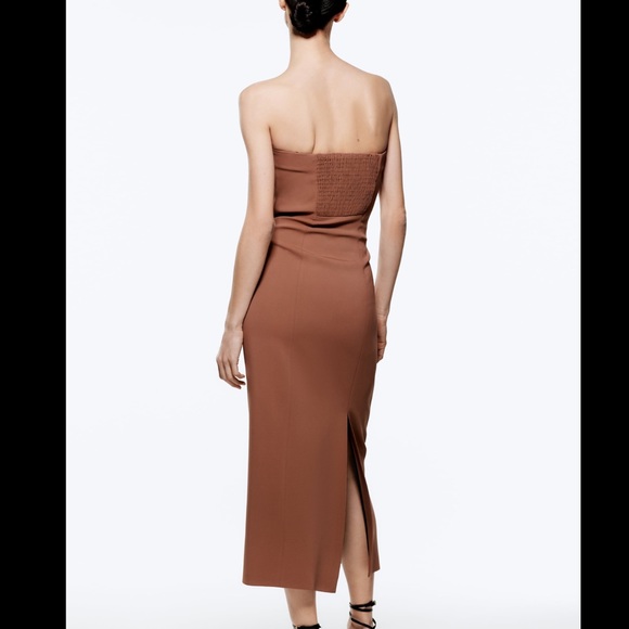 Zara MIDI BUSTIER DRESS - Picture 11 of 14